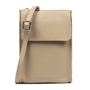 Albaretto Bolso bandolera de mujer de piel auténtica acabado Dollaro