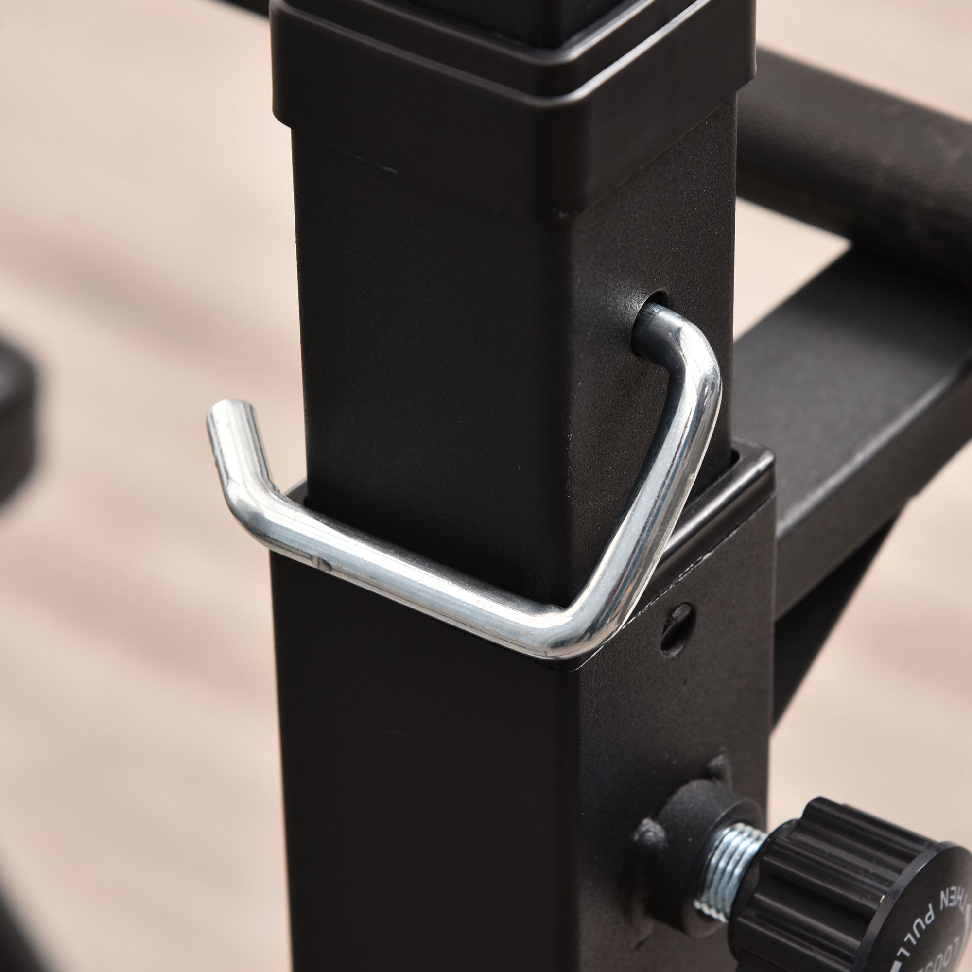 Soporte para Barras de Pesas Ajustable en Altura de 124-154 cm Carga Máx. 150 kg