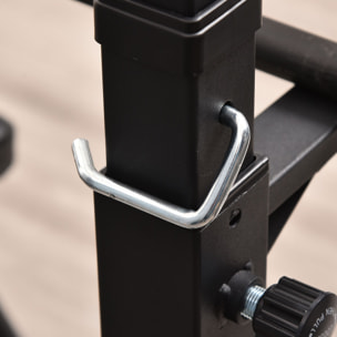 Soporte para Barras de Pesas Ajustable en Altura de 124-154 cm Carga Máx. 150 kg