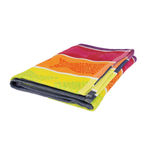 Telo Mare Spugna Jacquard Spiaggia Disegno Fish Pois