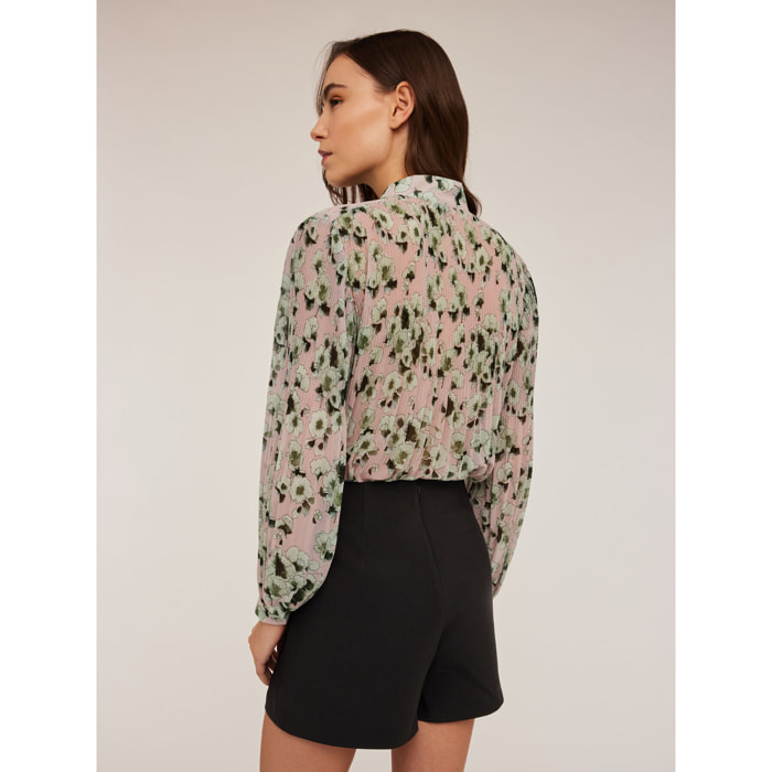 Motivi - Blusa de gasa con estampado floral - Green Water