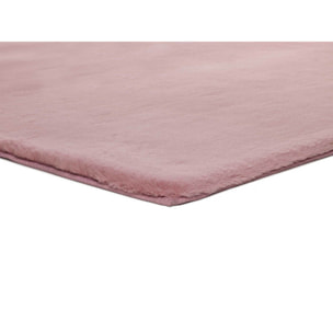 FOX Alfombra lisa lavable pelo largo en rosa, varias medidas disponibles