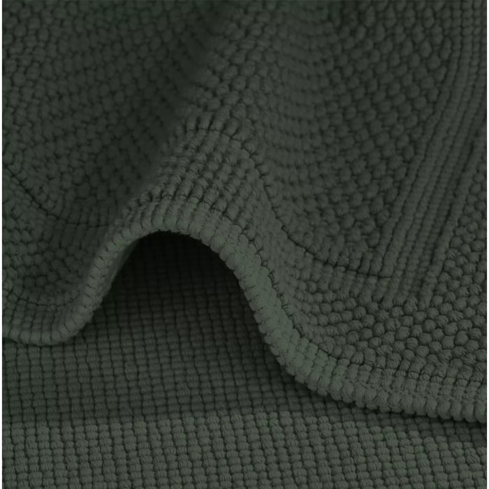 Tapis de bain pur coton 1700 g/m² uni vert Antica kaki