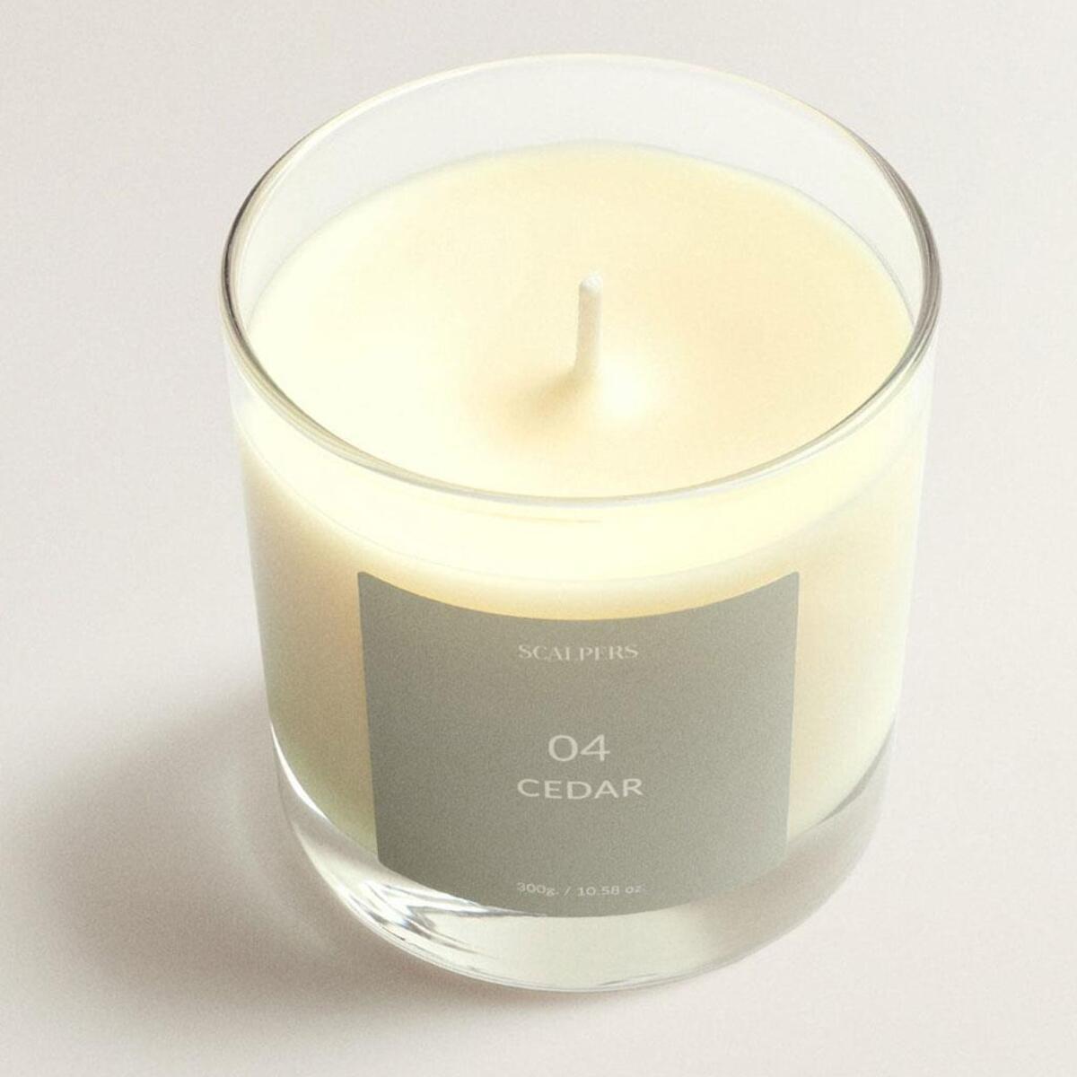 Vela aromática 300gr aroma cedro scalpers
