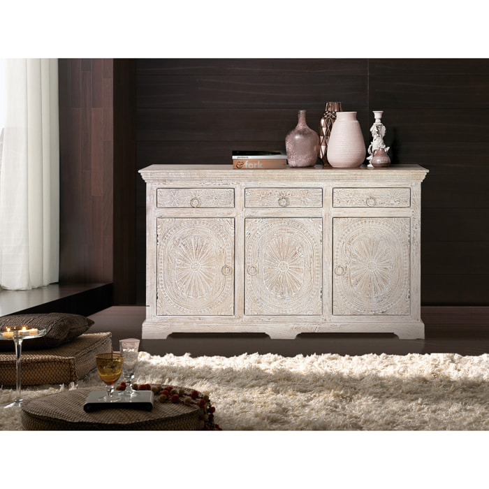 Aparador de Madera de Mango Estilo Mediterráneo Moderno