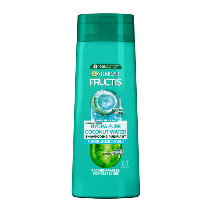 Lot de 12 - Garnier Fructis Shampooing Hydra Pure coconut water 300ml