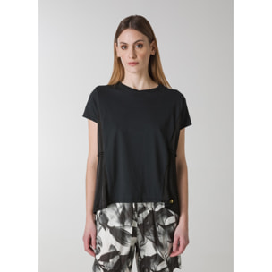 DEHA - Blusa SATIN TRIMS BLOUSE in cotone per donna