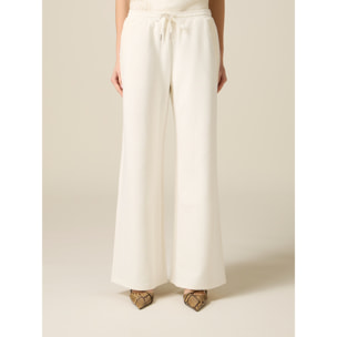 Oltre - Joggers in felpa con pizzo - Bianco