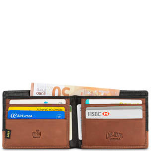 Cartera Hombre Piel Lois Durham Negro-Tan