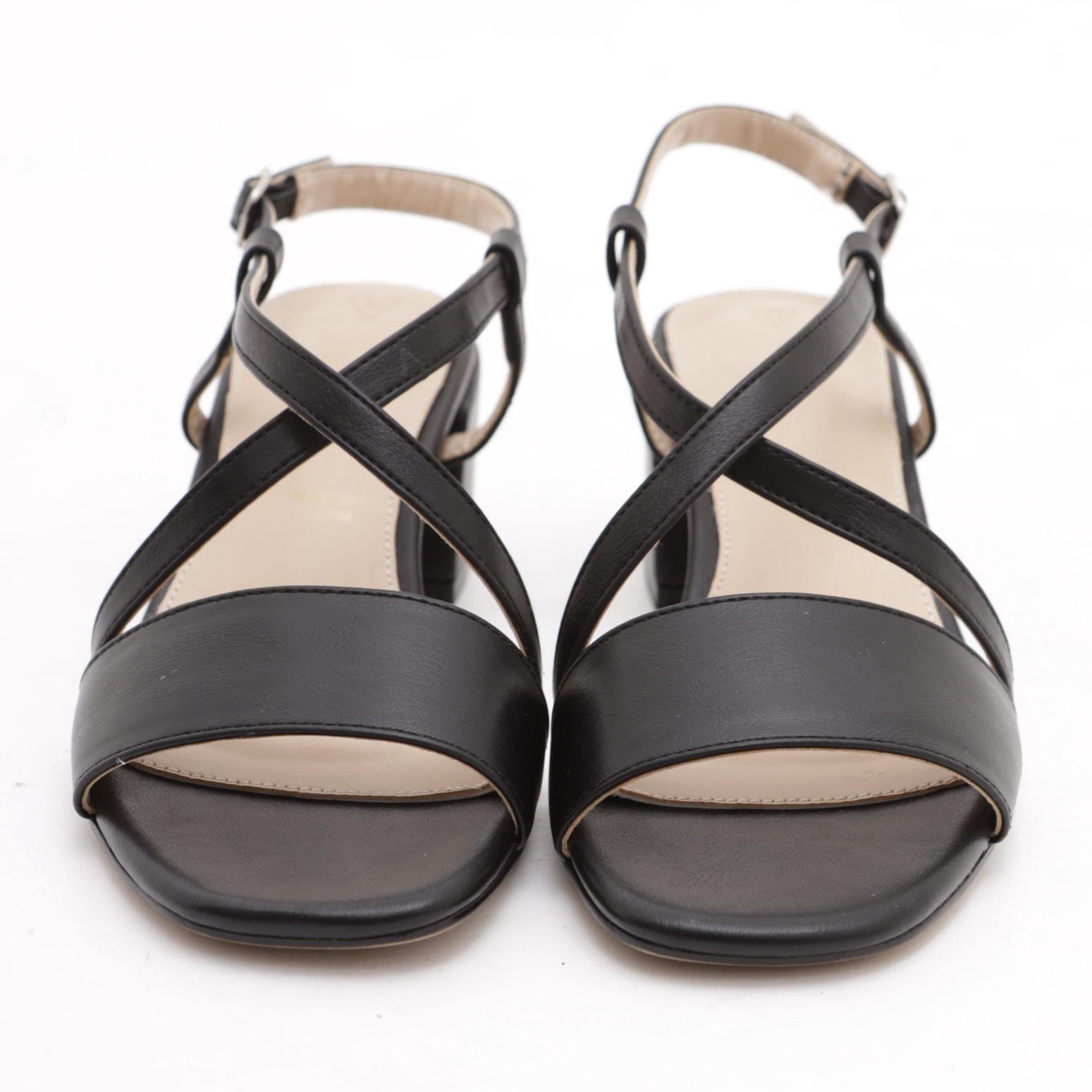 SANDALO FASCIA E INCROCIO NERO