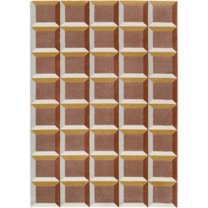 AMARA Alfombra geométrica con relieve caldera, varias medidas disponibles.