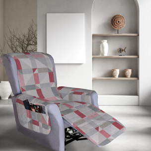 Copripoltrona trapuntato per poltrona relax atene rosso