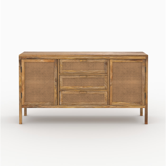 Ensemble buffet et meuble TV en bois - Tiki