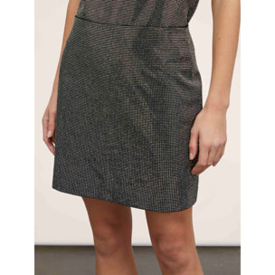 Motivi - Minifalda con strass - Gris