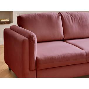 Brooke - canapé 3 places - convertible - en velours - Rose