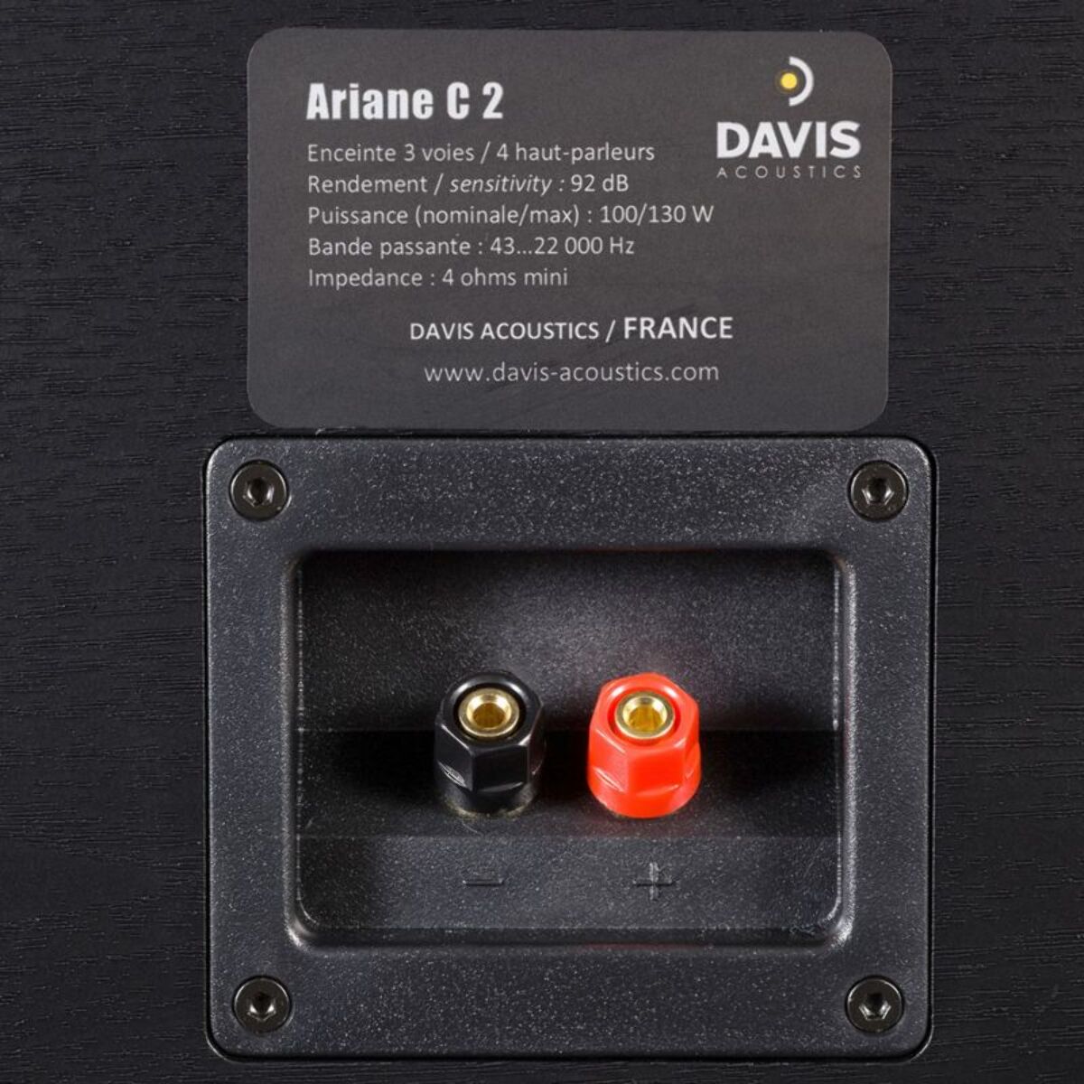 Enceinte centrale DAVIS ARIANE C2 Noir