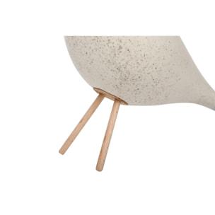 Pajaro Ceramica Blanco 25x10x21 Cm