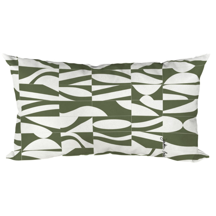 Lot de 2 coussins extérieur - 50x30x15 - CONVEXE ALGUE