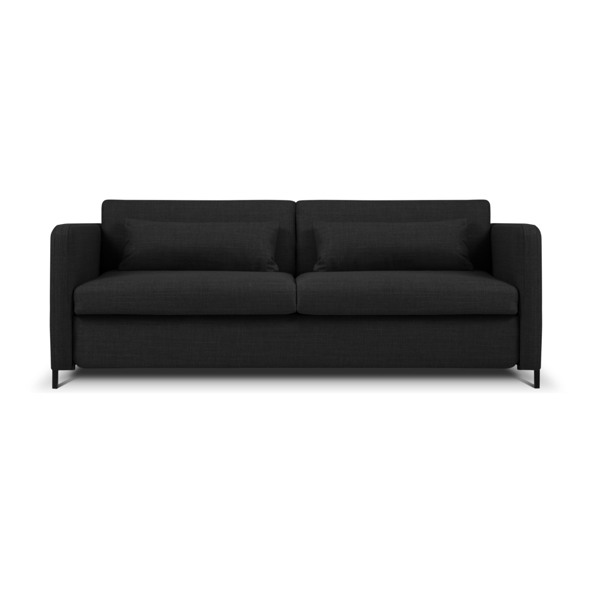 Canapé convertible "Yanis" 3 places en tissu structurel gris foncé