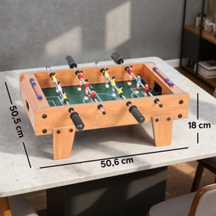 Mini babyfoot de table tableaux de score 2 balles dim. 50x50x18cm