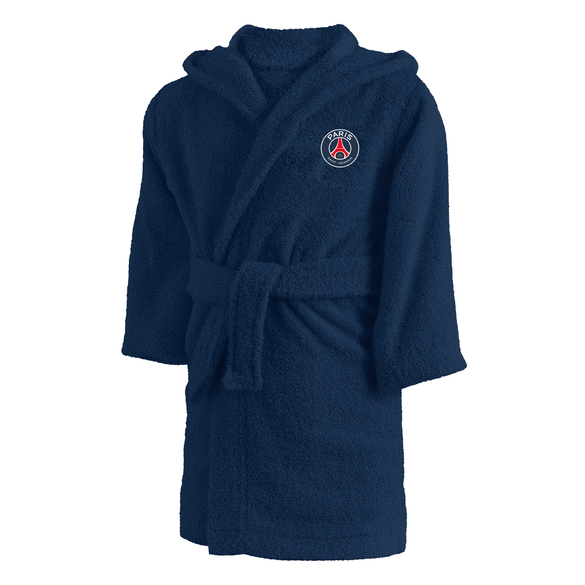 Peignoir à capuche pour enfant 100% coton, PSG TRICOLORE