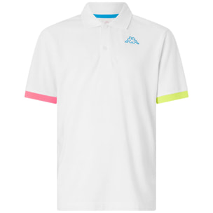 Polo Shirts Kappa Uomo Logo Trio Bianco