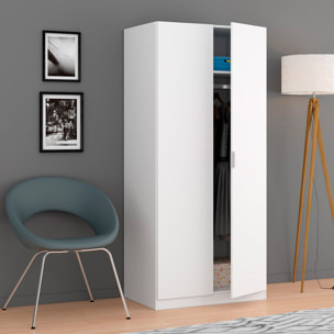 Armario 2 Puertas 180x81x52 Cm Blanco