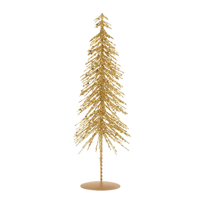 J-Line décoration Sapin De Noël Paillettes - plastique - or - small