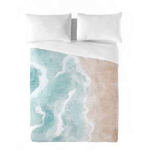 Icehome - Funda Nórdica Estampada - Cierre Solapa - 100% Algodón - Incluye 1/2 Fundas de Almohada - Sea Salt