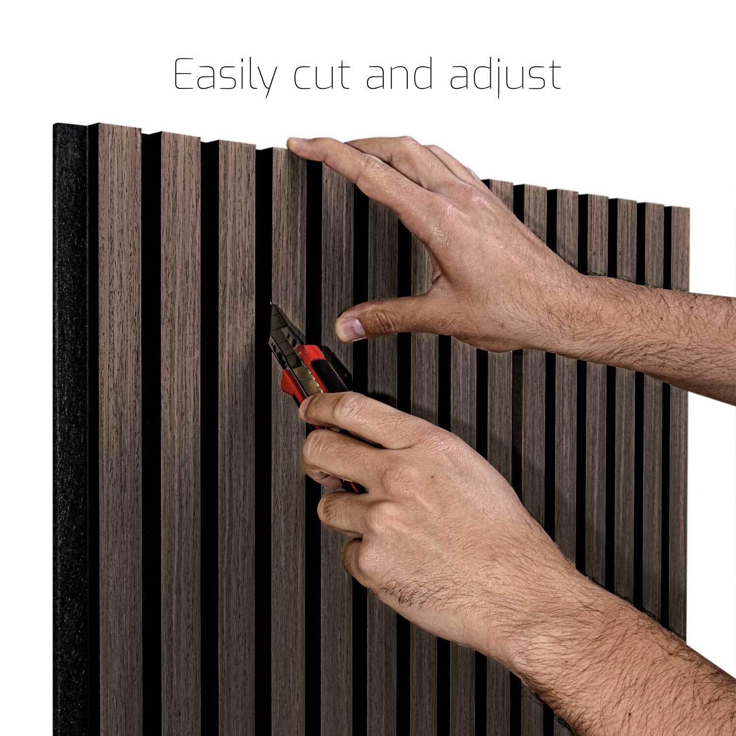 Beethoven - Set di 4 pannelli fonoassorbenti decorativi in legno 150x60 cm, marrone scuro