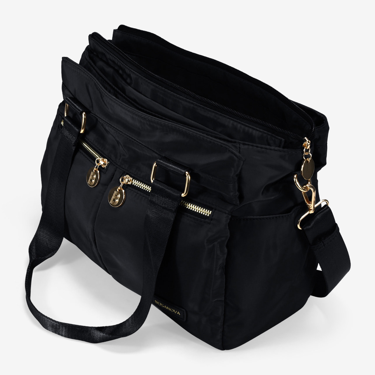 Bolso de hombro negro para portátil
