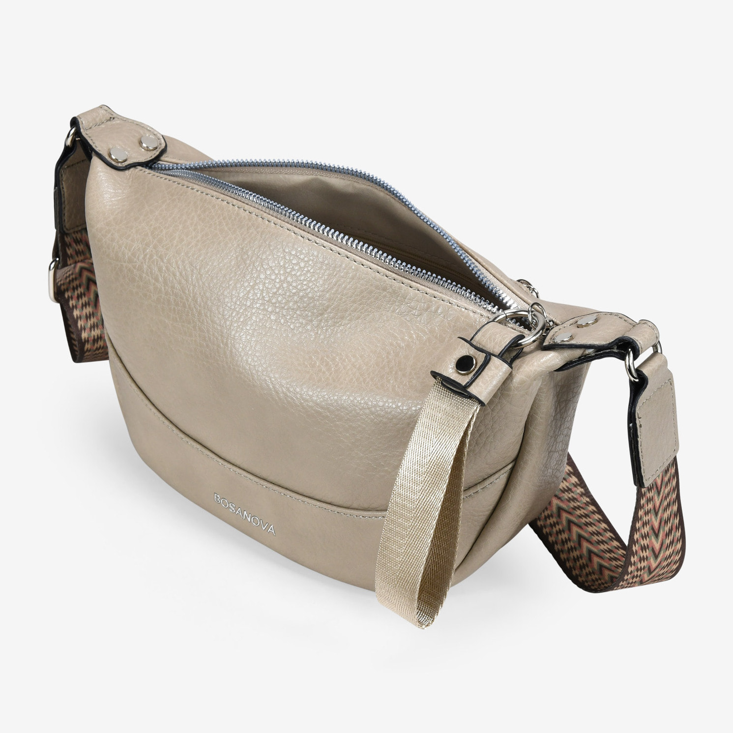 Bolso bandolera piedra con asa de algodón étnica