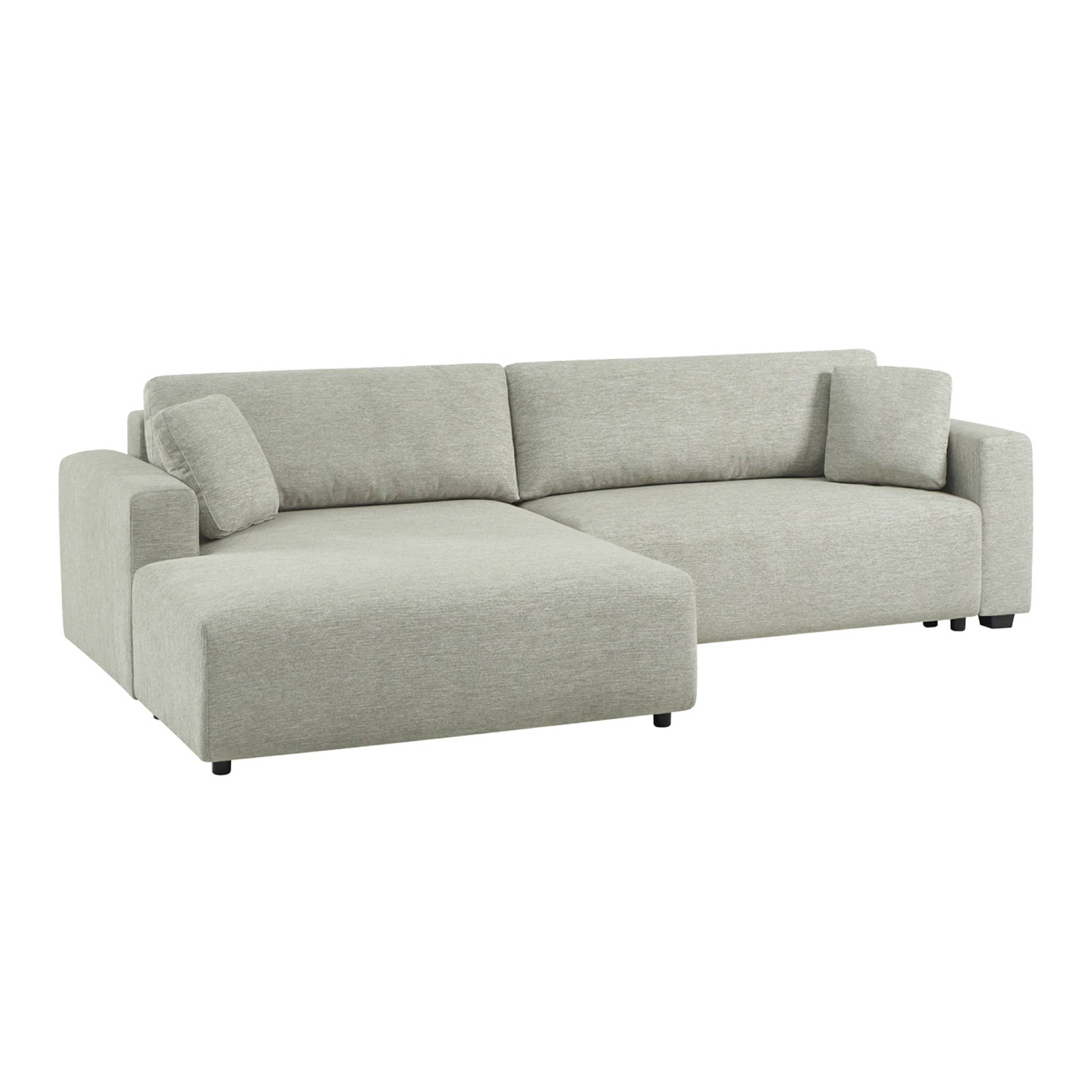 Canapé d'angle gauche convertible 3 places tissu avec coffre WIDE