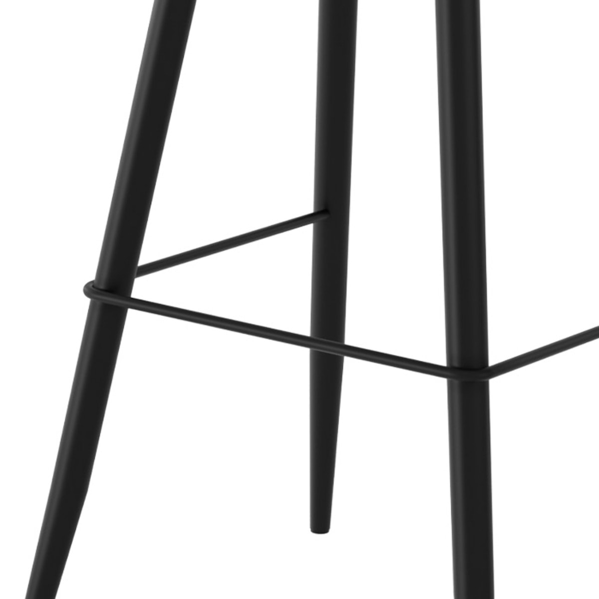 Lot de 2 chaises de bar grises/noires en cuir synthétique 75.5 cm - Texas