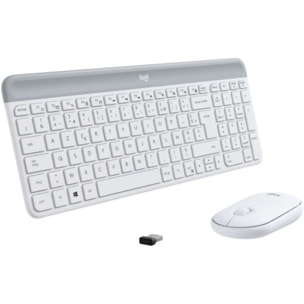 Clavier + Souris LOGITECH MK470 Blanc