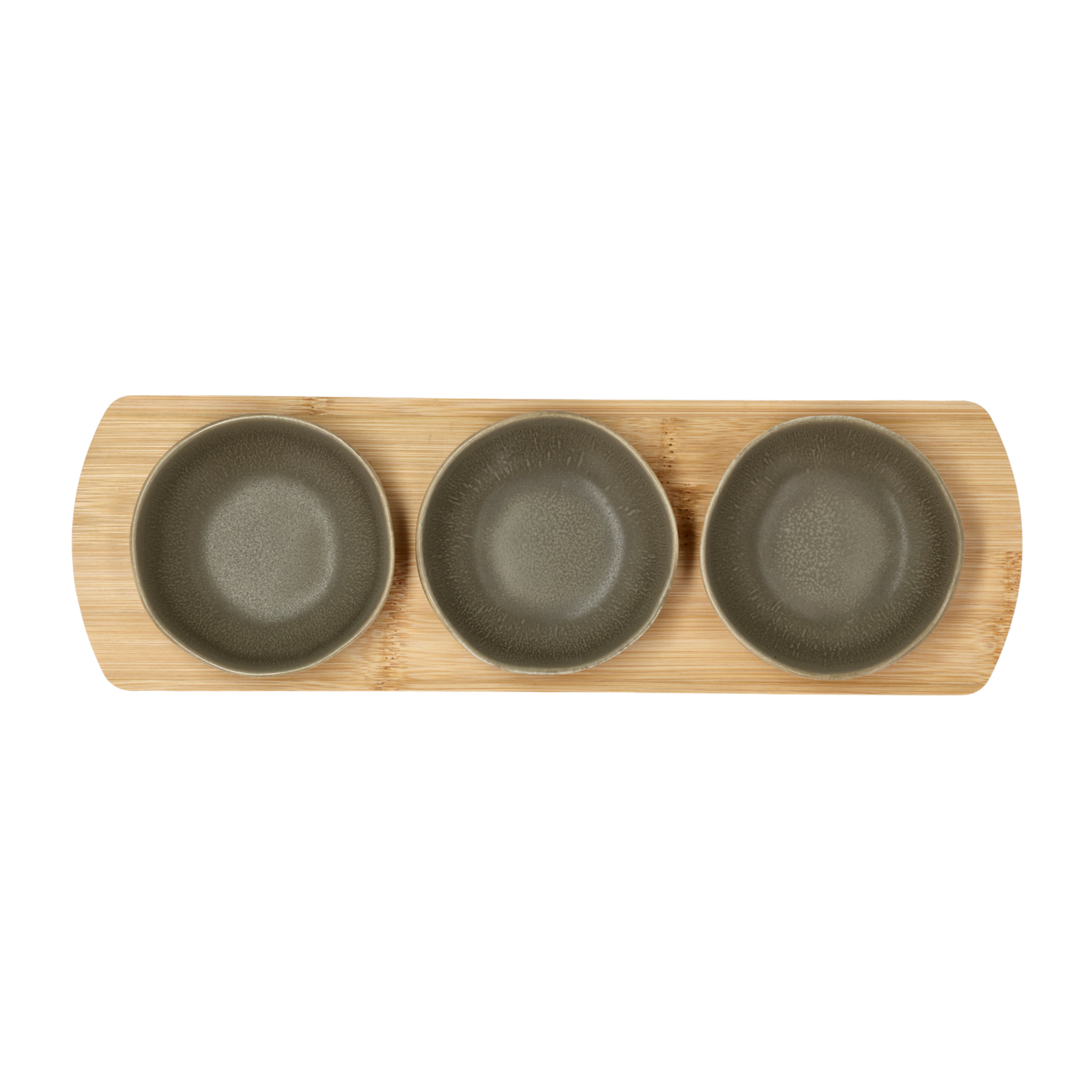 Plateau en bambou avec 3 bols Shoku
