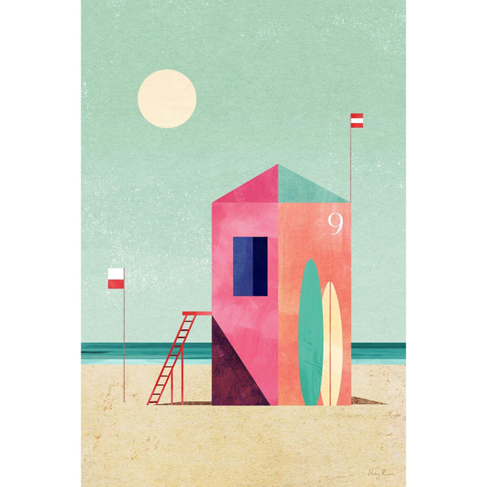 Tableau de la mer surf hut  Toile imprimée