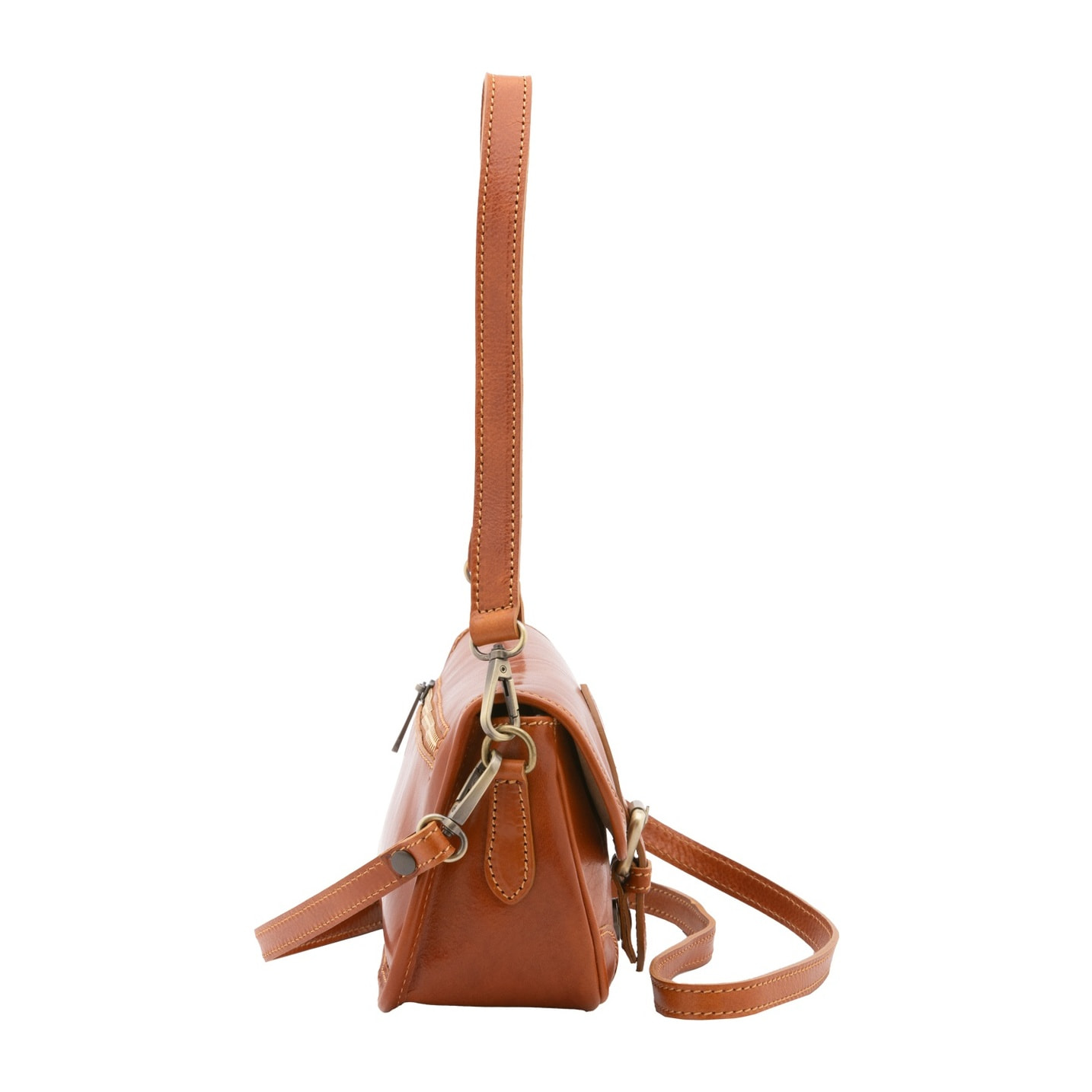 Borsa a tracolla da donna - Modello False - Vera pelle - 14.0 x 23.0 x 9.0 cm