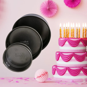 Set de 3 mini moules à manqué à charnière 12cm + 16cm + 18cm Zenker Spécial Mini