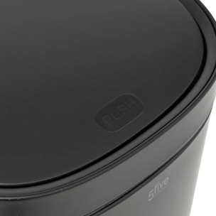 Poubelle en métal noir 50L