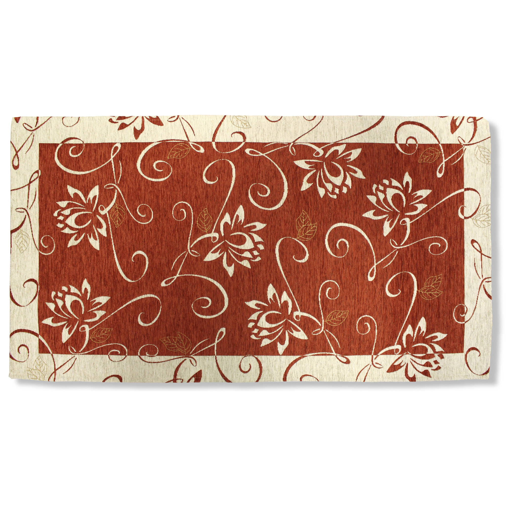 TAPPETO ARREDO DIS.NINFEA COL.RUGGINE 115x175 CM CON ANTISCIVOLO