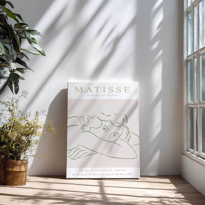 Tableau Matisse portrait ligne minimaliste Toile imprimée