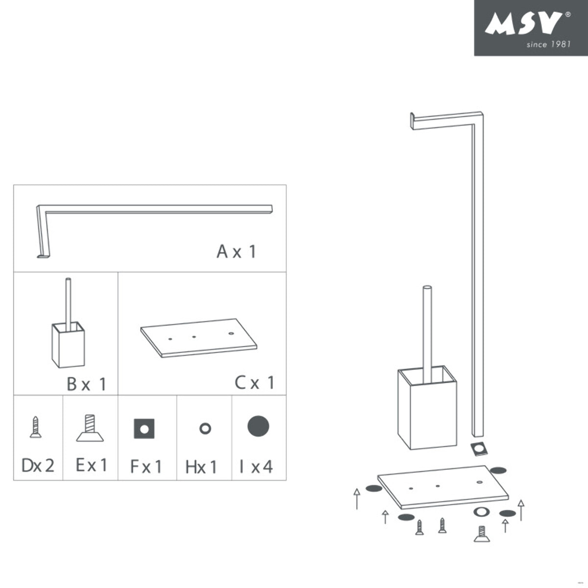 Combiné Wc Bambou & Inox Blanc MSV