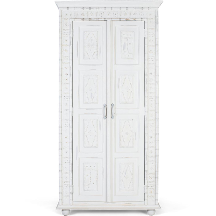 Armario de Madera de Mango 100 Cm Estilo Mediterráneo Moderno
