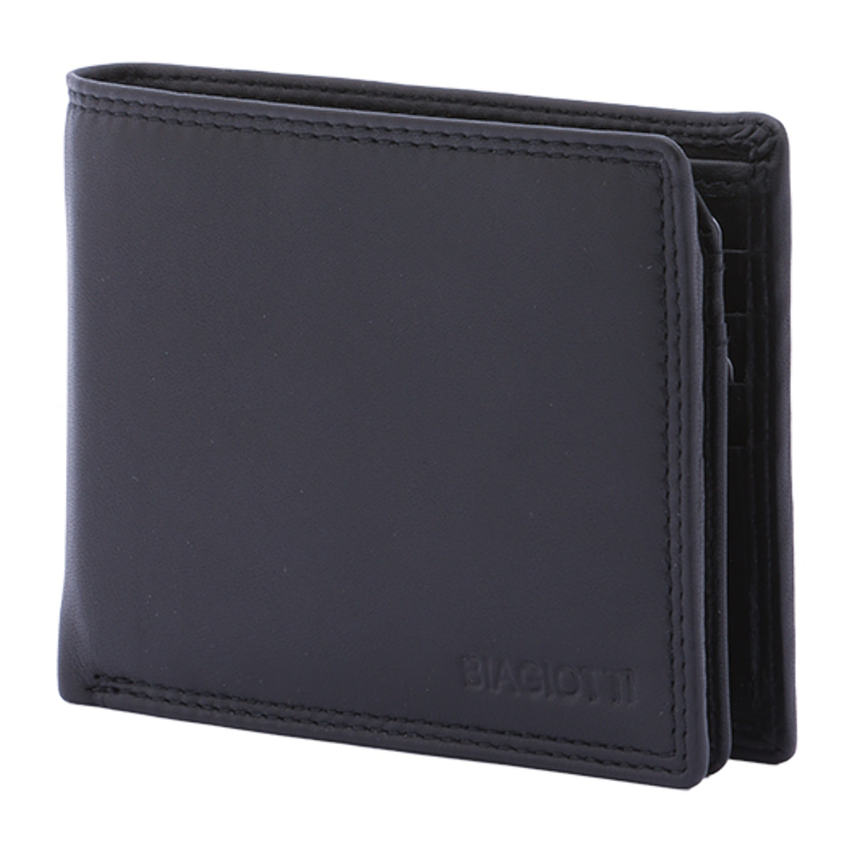 Portafoglio uomo in vera pelle - Modello Cavalier - Casual - 12.5 x 9.5 x 2.0 cm