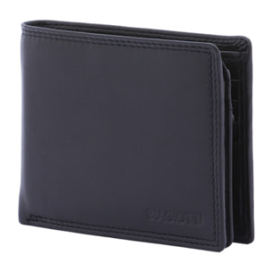 Portafoglio uomo in vera pelle - Modello Cavalier - Casual - 12.5 x 9.5 x 2.0 cm