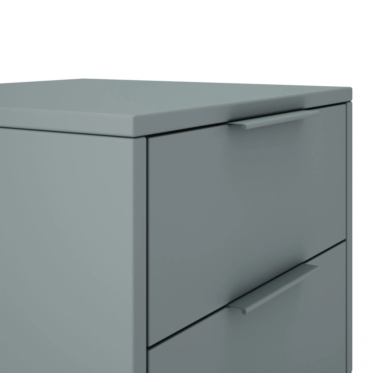 Mesita de noche Numa 2 cajones Verde Salvia - Oak Soft