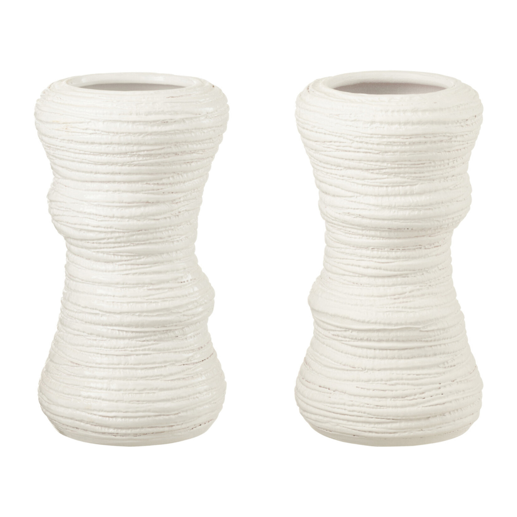 J-Line vase Organique - céramique - blanc - small - 2 pcs