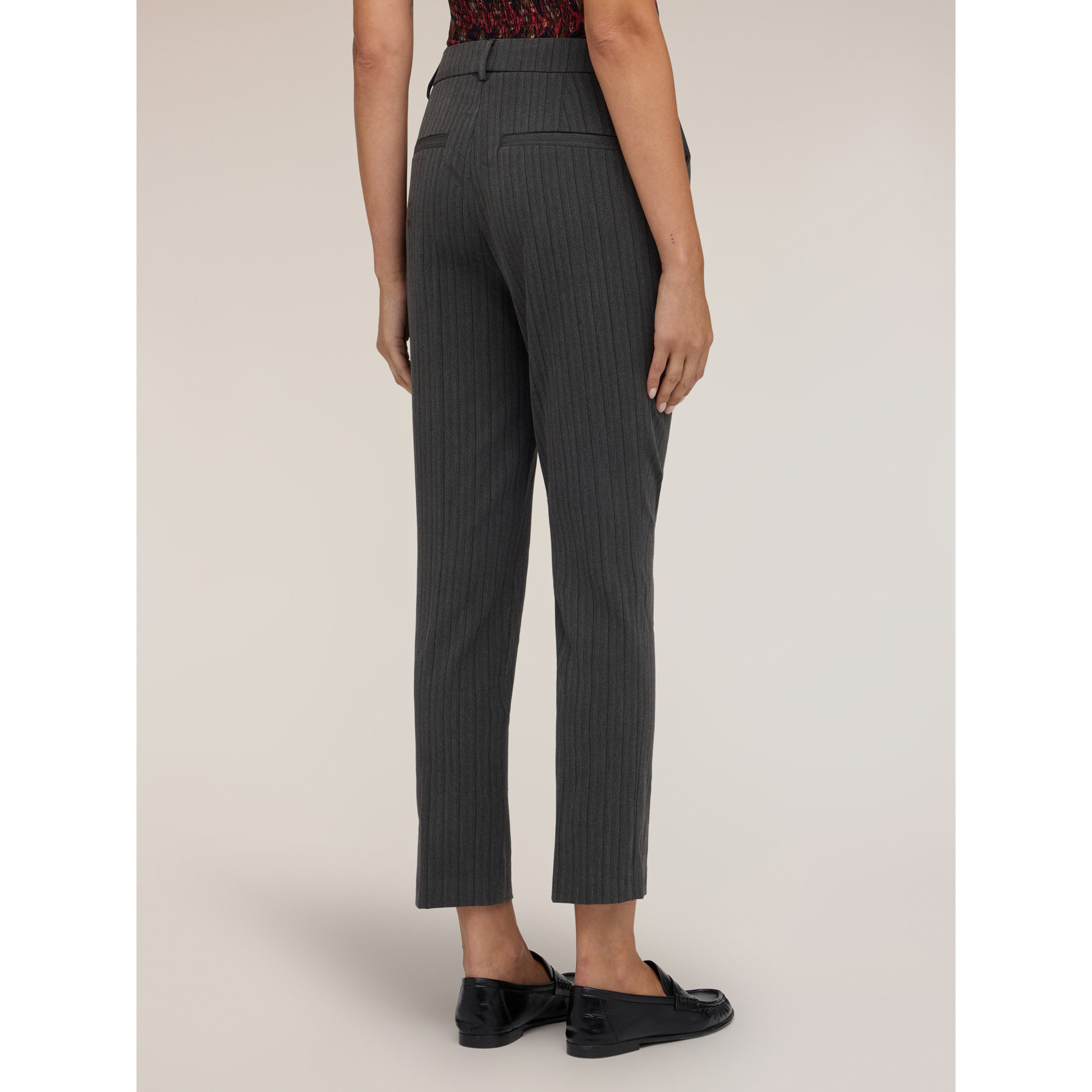 Motivi - Pantaloni slim regular in fantasia gessata - Grigio
