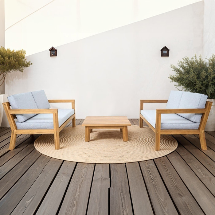 Salon de jardin 4 places en bois FSC - PALAU